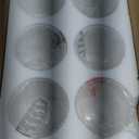 White Line Painted Glass Shade, Cylinder Globe replacement for Vanity Light, Chandelier (white, 6 Pack White Line Painted)