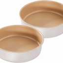 Nordic Ware 9" Round Non-stick Natural Aluminum Cake Pans (2 Pack), Metallic
