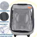 Car Seat Rain Cover,Infant Car Seat Weather Shield,Waterproof,Windproof Protection,Protect from Dust Snow,Rain Cover Features Quick-Access Zipper Door and Ventilation,(Gray Melange)