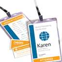 Avery Customizable Name Badge and Ticket Inserts, 6" x 4.25", White, 100 Printable Name Tag Inserts with Tickets (8522)