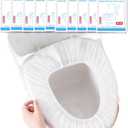 Disposable Non-woven Toilet Pad Water Proof Toilet Cover Portable Travel Hotel Toilet Seat Cover 10 Pieces (White)