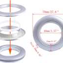 Curtain Grommet Kit for Curtains Rings, 32 Pack Silver 1-9/16 in ID