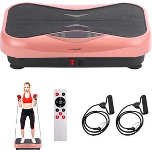 Vibration Plate Exercise Machine Vibrating Plate Fitness Platform, 330lbs
180 Levels 5 Programs Power Vibrating Plate Shake Board Platform with Remote Control and User Manual, Fitness for Women Men