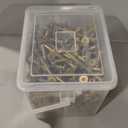 #12 x 2-1/2" Trailer Deck Screws, Self-Tapping Sheet Wood Metal Screw, 286Pcs T25 Star Bits Reamer Tek Screws for Trailers, for Attaching Wood to Steel (Gold)