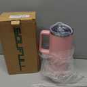 40 oz Tumbler with Handle and Straw Lid, 100% Leak-proof Travel Coffee Mug, Stainless Steel Insulated Cup for Hot and Cold Beverages, Keeps Cold for 34Hrs or Hot for 10Hrs, Dishwasher Safe (Pink)