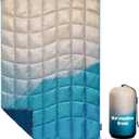 Camping Blanket, Packable Puffy Blankets Lightweight Windproof Waterproof for Outdoors, Hiking, Backpacking,Beach,Car,Picnic,Stadium (Adults, Blue Sea)