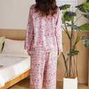 YiNi LuLu Womens Silk Satin Pajamas Set Button Down 2 Piece Pjs Long Sleeve Oversized Sleepwear with Pockets, Size: XX-Large