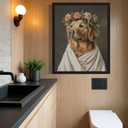 4 x Golden Retriever Funny Bathroom Posters Black Humor Smell Pinch Nose Dog Poster Print Wall Art Animal Disgusting Smell Toilet Painting For Bathroom, Restroom, Room Decor Painting Gallery 16 (Golden Retriever, 8 x 10 inches, Unframed)