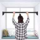 Heavy Duty Adjustable Closet Rod No-Drill,Extender Hanging Clothes Pole,Shower Curtain Rods | Window Curtain Bar | Wardrobe Garment Organizer Rod (0.7~1.2m (27.6~47.2in), Black)