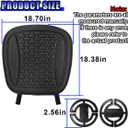 Car Seat Cushion, Comfort Cool Ice Silk Fibers Automotive Front Seats Pad, Non-Slip Breathable Auto Guard Seat Cushion, Drivers Seats Protector Covers for Vehicle, Home, Office (Black)
