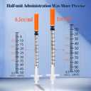 0.5ml 31G 5/16 Inch 8mm Syringe, Lab Syringes Individually Wrapped, Pack of 25
