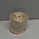 Ribbli Light Champagne Velvet Wired Ribbon with Luxurious Glittering Stripe 4 Inch Christmas Ribbon for Tree Gift Wrapping Wreaths Garland Topper Bows Crafts Home Decor -10 Yards