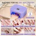 Lavinda 54W UV LED Nail Lamp Plug-in Gel Nail Light with LCD Display, 4 Timers, Auto Sensor, Dual Wavelength, Nail Dryer for Home & Salon Purple