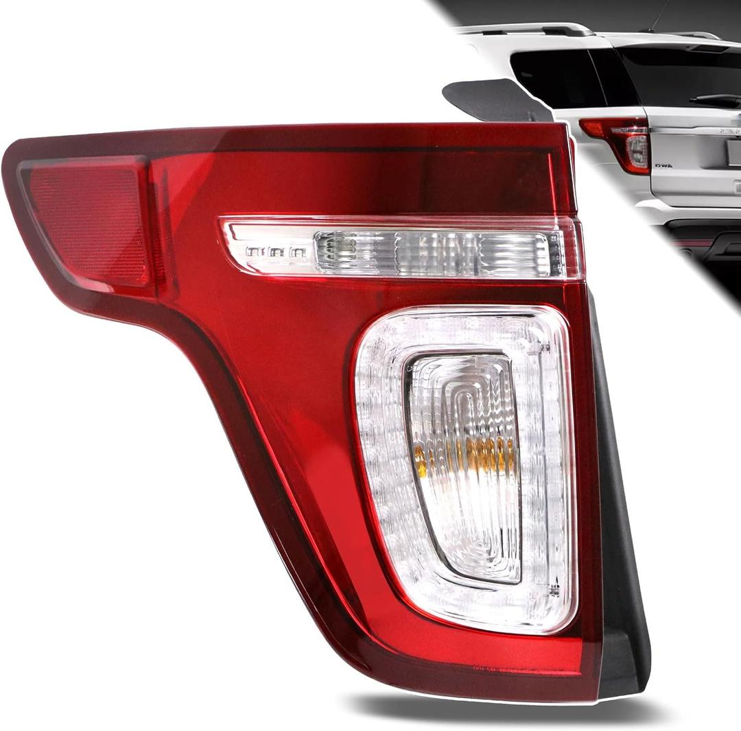 Tail Light Compatible with Ford Explorer 2011 2012 2013 2014 2015 Left Driver Side Replace:BB5Z13405C