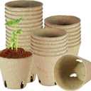 26 Pcs Peat Pots, Biodegradable Pots for Seedlings with Drain Holes, Garden Plant Nursery Pots for Plants, Vegetables,Fruits and Herb (26)