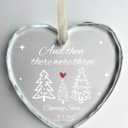 Heart's Sign Glass Christmas Pregnancy Ornament 2025 | Unique Christmas Pregnancy Announcement | Bump's First Xmas Announcement | Baby on The Way