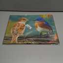 Fall Cardinal House Flag 28x40 Inch Double Sided for Outside, Large Burlap Autumn Yard Flag with Colorful Birds and Maple Leaves for Outdoor Thanksgiving Autumn Decoration