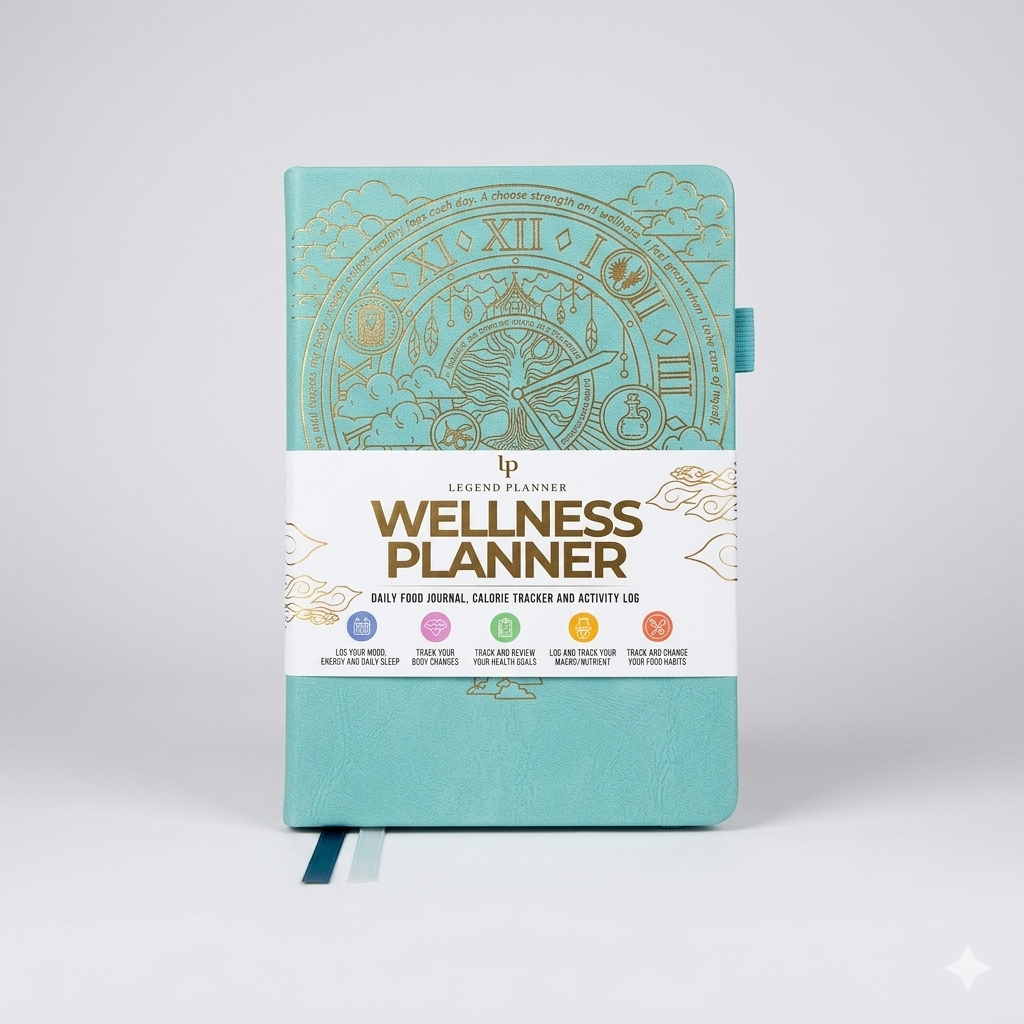 Legend Planner PRO Dated Jan 2026-Jan 2027 – Deluxe Weekly & Daily Organizer with Time Slots. Appointment Book Journal for Work & Time Management, A4 Hardcover (Mystic Blue)