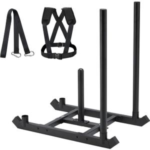 TEDEUM Weight Training Pull Sled, Fitness Strength Speed Training Sled, Steel Power Sled Workout Equipment for Athletic Exercise and Speed Improvement, Only Suitable for 2" Weight Plate