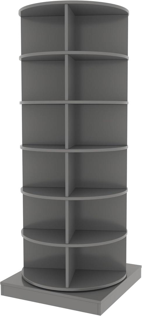 Rotating Shoe Rack, 6-Tiers Storage Shoe Rack Tower, Free Standing 360Shoe Storage Organizer Shoe Rack for Entryway Living Room Hallway (Grey, 6-Tiers)