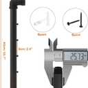 IBUYKE 2 Pcs 15.7 Inch Industrial Pipe Clothes Bar, Multifunctional Wall Mounted Clothes Rail, Heavy Duty Space-Saving Hanging Closet Rod for Bedroom Bathroom, Black TYJ008H-2