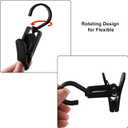 Jiozermi 20 PCS Laundry Hooks, Plastic Clothes Pins, Super Strong Hanger Clips, Swivel Hooks for Clothing Store, Home Office & Workshop, Black