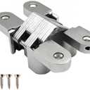 1PC Stainless Steel 304 Hidden Hinge,Silent Close Invisible Mounting Folding Door Hinge Door Furniture Hardware with Screws (5 #(25X118mm) ,1PC)