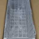 iSPECLE Chest Freezer Organizer Bins  Fits 7 Cu.Ft Deep Freezer, 6 Pack Stackable Wire Baskets(14.7" Length), Heavy Duty Coated Freezer Organizer, Rust Resistant for Frozen Food Sorting, White