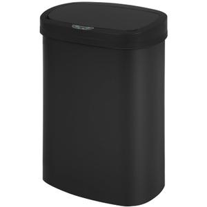 FDW Garbage Can 13 Gallon 50 Liter Kitchen Trash Can for Bathroom Bedroom Home Office Automatic Touch Free High-Capacity with Lid Waste Bin (Black)