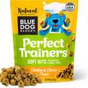 8 x Blue Dog Bakery Natural Dog Treats, Perfect Trainers, Low Calorie Dog Training Treats, Chicken & Cheese Flavor, 6oz, 1 Count (EXP 10/08/27)