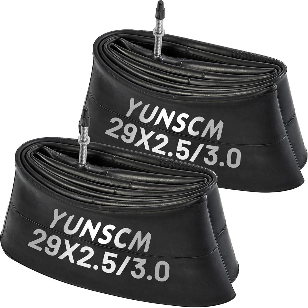2 Pcs 29" Bike Tubes 29x2.5/3.0 (60/68-622) Bicycle Inner Tubes FV48mm Presta Valve Compatible with 29 x 2.5 29x2.6 29x2.8 29 x 3.0 Bike Bicycle Tire Tubes(G-282)