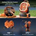 Portable Camping Fan with LED Lantern & Flashlight, 20000mAh Rechargeable Battery, 65H Runtime for Tent, Travel, Outdoor Activities, Picnic, BBQ & Fishing