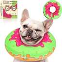 Inflatable Dog Pillow Cone Alternative After Surgery, Donut Soft Head/Neck Collar for Beagle Dachshund Medium Dogs, etc, Protective Comfortable E Collar Recovery Cone Does Not Block Vision