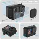 FitStill Silicone Sleeve Protective Case for Go Pro Hero 12/Hero 11/Hero 10 /Hero 9 Black, Battery Side Cover & Lens Caps & Screen Protectors & Lanyard for Hero12/11/10/9 Accessories Kit