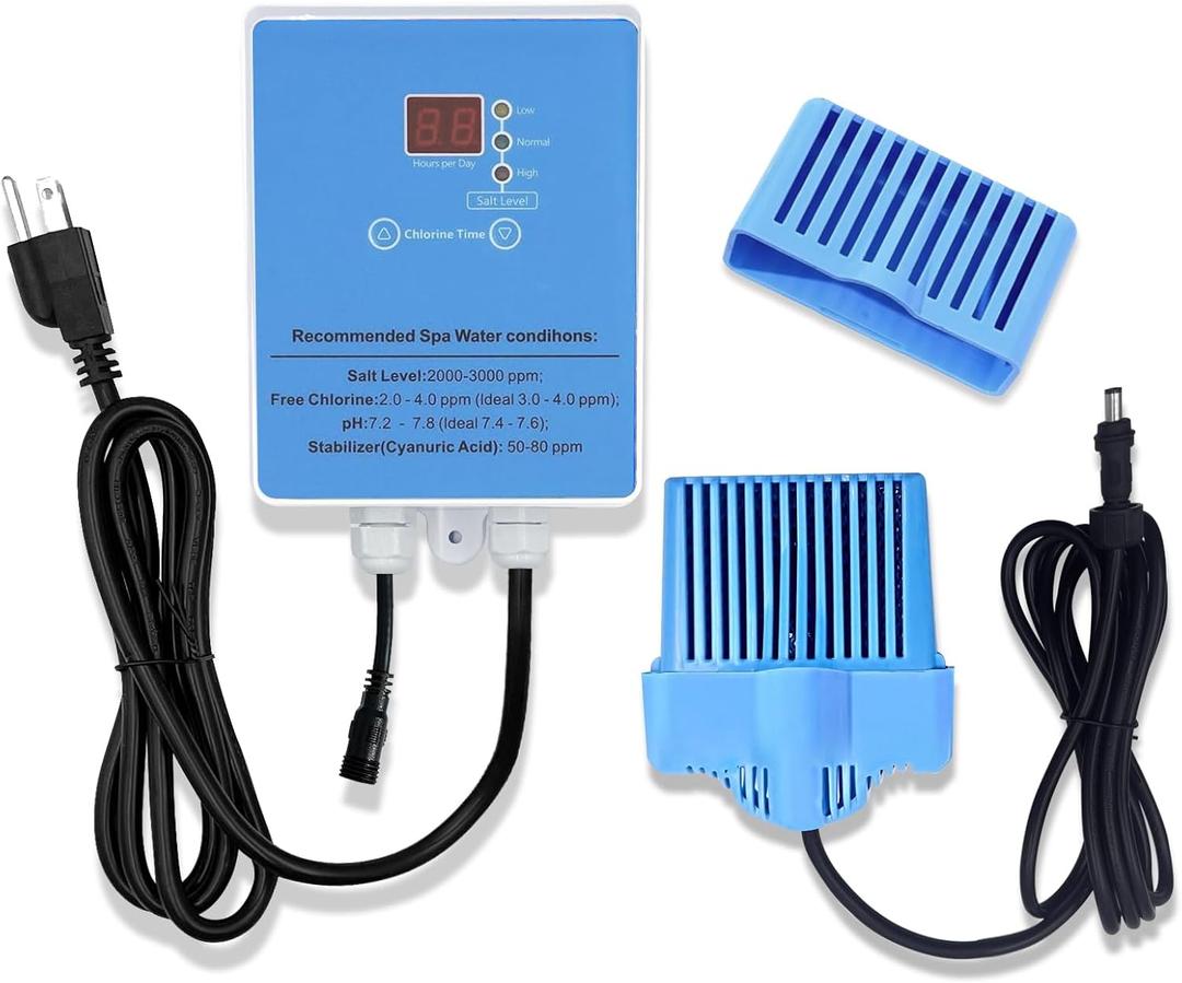 Drop-in Hot Tub Salt System Conversion kit Salt Chlorine Generator for Hot Tubs and Swim Spas up to 2000 Gallons