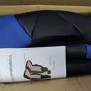 Skechers Memory Foam Car Seat Covers, Leather High Back Seat Covers Quilting Design,Waterproof Sports Car Seat Covers Full Sets,Airbag Compatible, Universal Fit for Most Cars, SUVs,Trucks,Blue