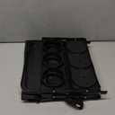 Reusable 6 Cup Drink Carrier with Handle and Insulated Food Delivery Bag, Portable Plastic Cup Caddy, 26L Grocery Cooler Box for Car Delivery, Travel, Picnic (Black)