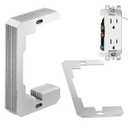 10 Pcs Wall Plate Spacer, Metal Electrical Outlet Spacers for Electrical Boxes, Flush Fit Device Level Plate for Fixing & Repair Walls Outlet