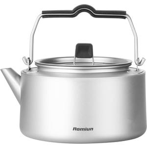 Camping Kettle Titanium Camp Tea Coffee Pot Portable Lightweight Tea Kettle Teapot Fast Heating Campfire Kettle for Stove Top, Boiling Water, Outdoor, Hiking, Camping, Picnic, Traveling