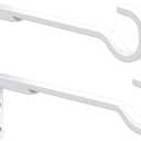 8 Inch 2 Pack White Heavy Duty Outdoor Plant Hangers for Hanging Baskets, Iron Hanging Plant Brackets for Hanging Plants Outside, Metal Plant Hooks Plant Wall Hooks for Hanging Lantern, Bird Feeder