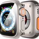 Suoman 3 in 1 for Apple Watch Series 9/8/7/6/5/4/SE 2 45mm Case, 9H Tempered Glass Screen Protector+ Full Coverage Durable PC Hard Matte Protective Cover Bumper -Starlight