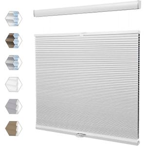 Top Down Bottom Up Blackout Cellular Shades, Cordless up Down Blinds, Honeycomb Blinds, Room Darkening, White 81x122