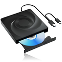 External CD/DVD Drive for Laptop External DVD Drive, DVD Player Portable CD Reader for Laptop, CD Burner Compatible with PC Windows 11/10//7 Linux Mac OS