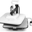 HTVRONT Heat Press Machine 15x15 - Swing Away Heat Press Machine for T Shirts - Professional Heat Press for Sublimation, Vinyl, Heat Transfer Projects, Heats Up Fast & Distribute Heat Evenly