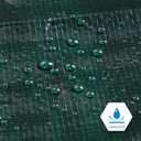 CARTMAN Finished Size 10x12 Feet Waterproof Green Tarp 8 Mil Thick, Multipurpose Protective Cover for Emergency Rain Shelter Camping Tarpaulin