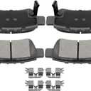 ECCPP D1088-7993 4pcs Rear Ceramic Disc Brake Pad Set Fit For Honda Odyssey 2005-2010