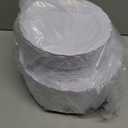 U-QE 100 Pieces White Plastic Plates - White Disposable Plates - Premium Hard Plastic Disposable Plates for Christmas and Party Use Including 50 Dinner Plates 10 '' & 50 Dessert Plates 7.5 ''