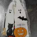 MoDooris 3PCS Halloween Wooden Ghost Decor Signs Set - Tiered Tray Decor for Farmhouse Home Desk Shelf Mantel