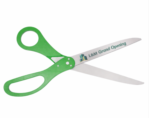 Green  Grand Opening Ceremony Kit 25 Inch Giant Scissors Green for Inaugurations and Ceremonies Giant Scissors 25'' for Ribbon Cutting Grand Opening Kit for Special Events