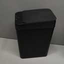 Bathroom Automatic Trash Can 4 Gallon Touchless Motion Sensor Small Garbage Can with Lid Smart Electric Plastic Narrow Garbage Bin for Living Room Bedroom Office Kitchen (Black)